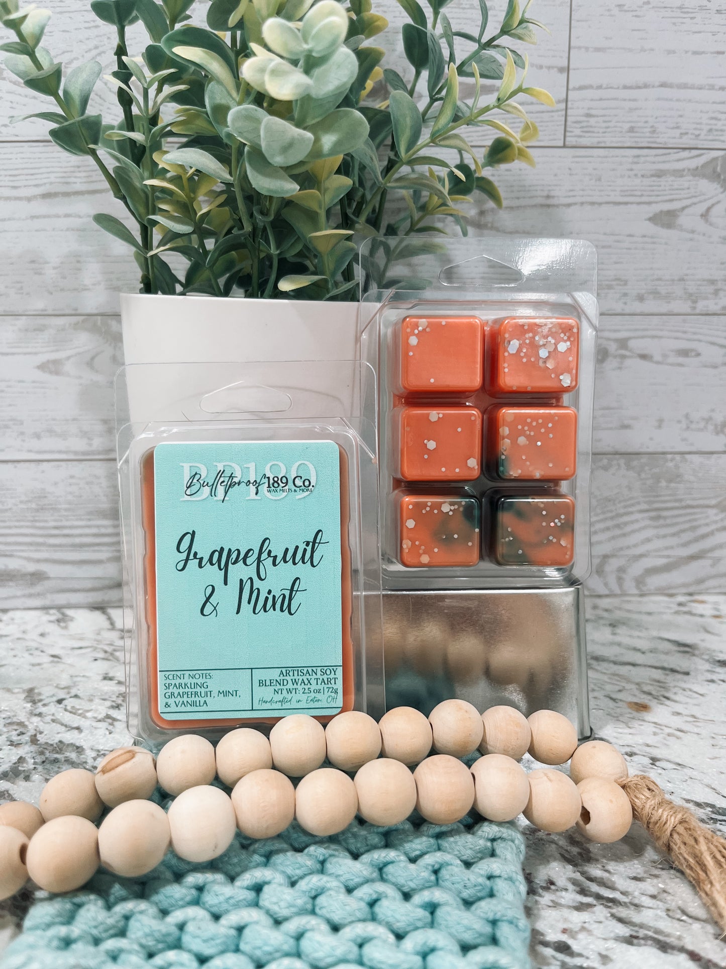 Grapefruit & Mint | Soy Blend Wax Tart